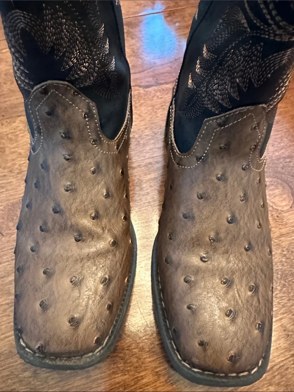 Roper Kids Two-Tone Brown and Black Western Boots